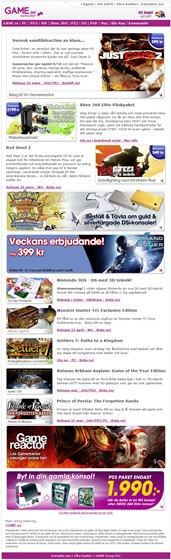 GAME: Nyhetsbrev